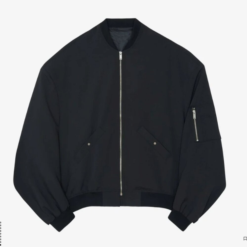 The Frankie Shop Lumi Bomber Jacket - Black
